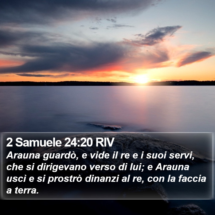 2 Samuele 24:20 RIV Bible Study