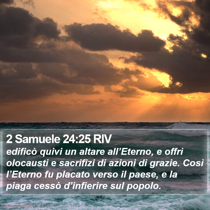 2 Samuele 24:25 RIV Bible Study