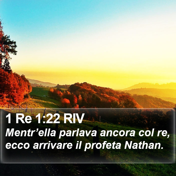 1 Re 1:22 RIV Bible Study