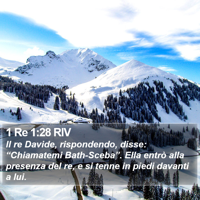 1 Re 1:28 RIV Bible Study