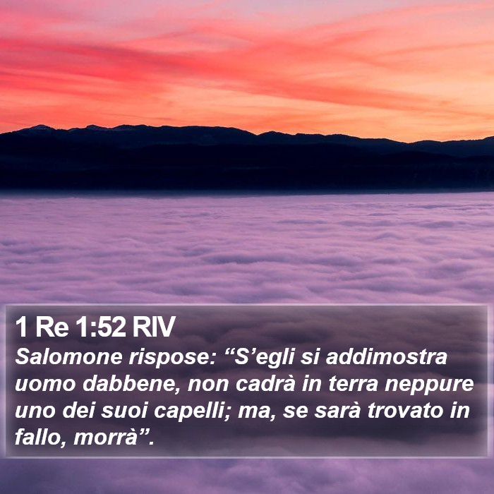 1 Re 1:52 RIV Bible Study