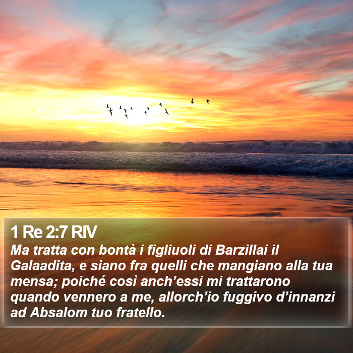 1 Re 2:7 RIV Bible Study