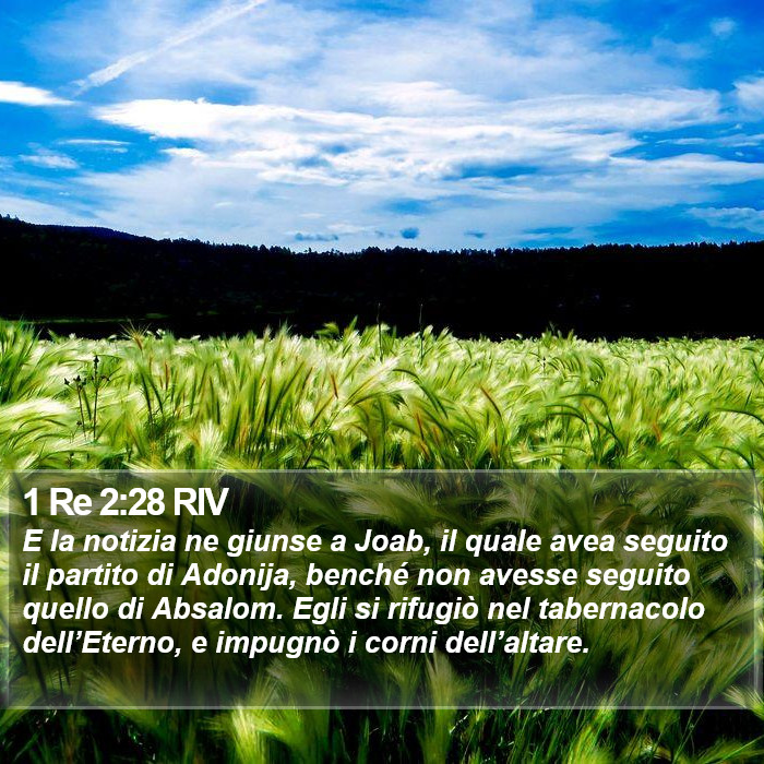 1 Re 2:28 RIV Bible Study