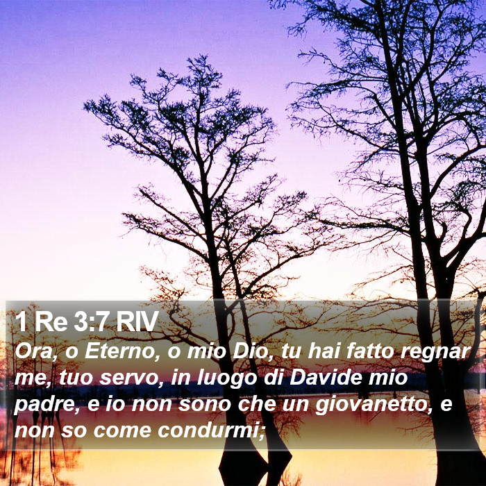 1 Re 3:7 RIV Bible Study
