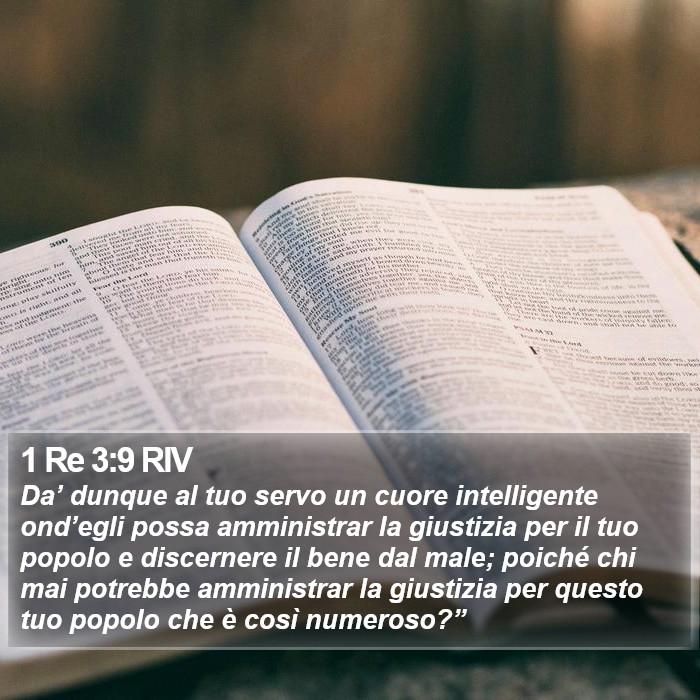 1 Re 3:9 RIV Bible Study