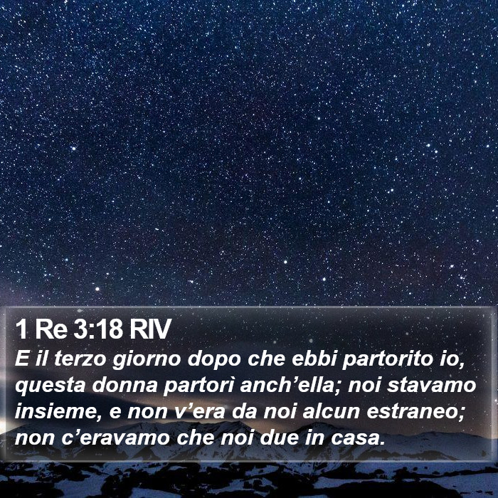 1 Re 3:18 RIV Bible Study