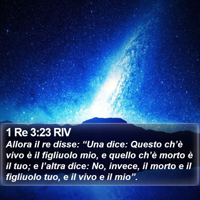 1 Re 3:23 RIV Bible Study
