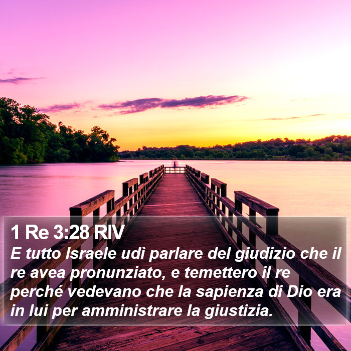 1 Re 3:28 RIV Bible Study