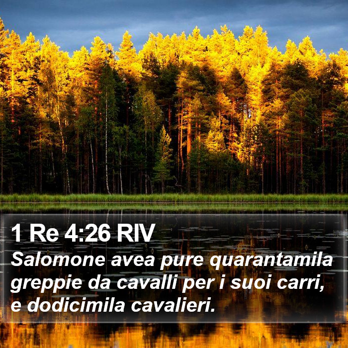 1 Re 4:26 RIV Bible Study