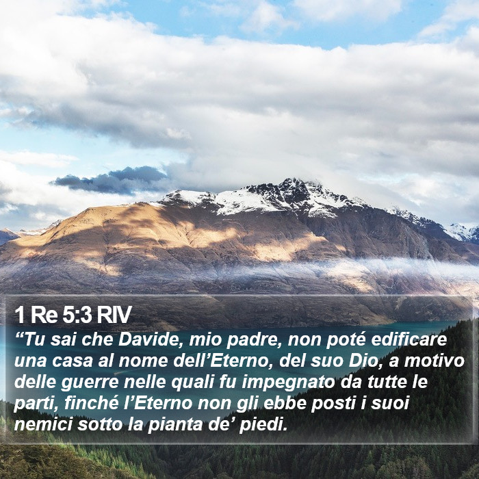 1 Re 5:3 RIV Bible Study