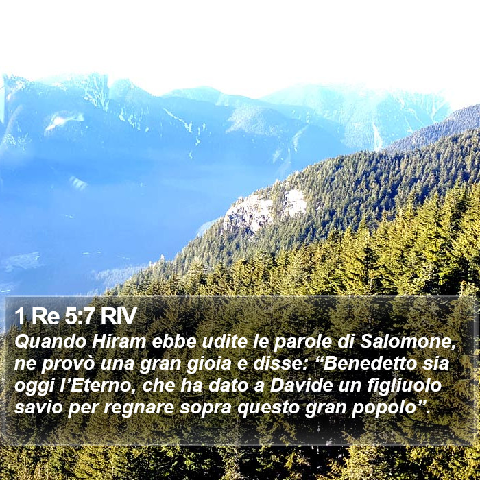 1 Re 5:7 RIV Bible Study