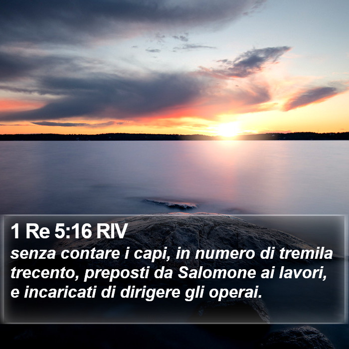 1 Re 5:16 RIV Bible Study