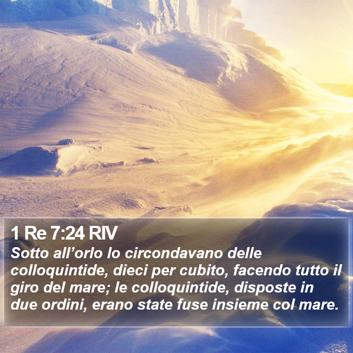 1 Re 7:24 RIV Bible Study