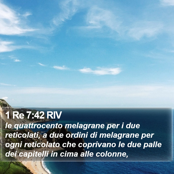 1 Re 7:42 RIV Bible Study