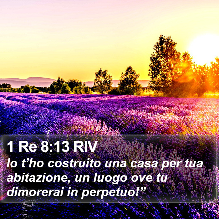1 Re 8:13 RIV Bible Study