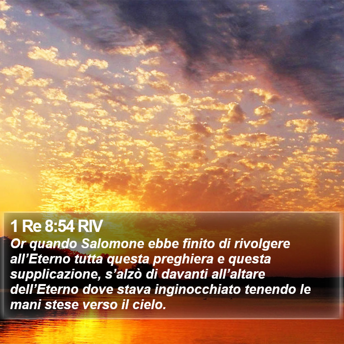 1 Re 8:54 RIV Bible Study