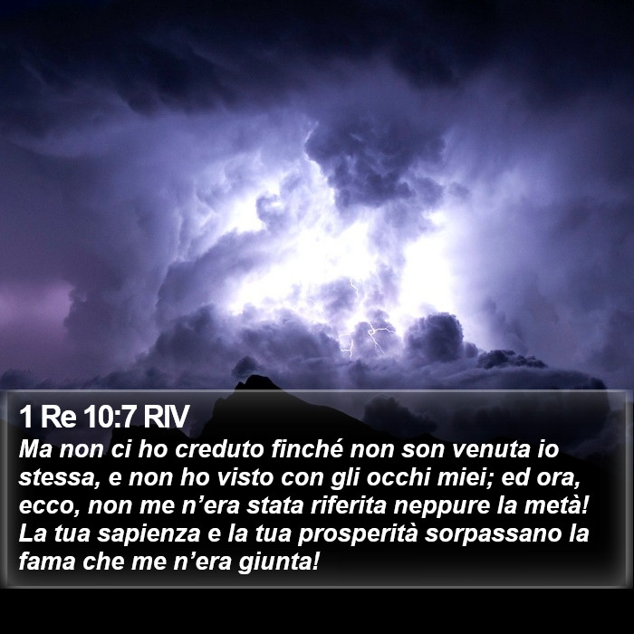 1 Re 10:7 RIV Bible Study