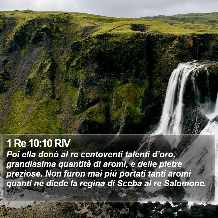 1 Re 10:10 RIV Bible Study