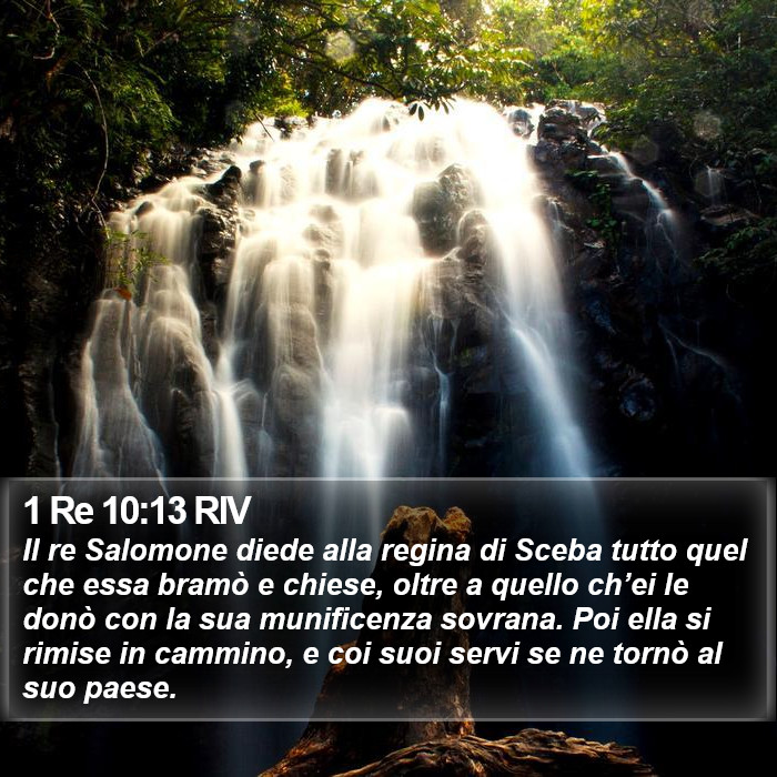 1 Re 10:13 RIV Bible Study
