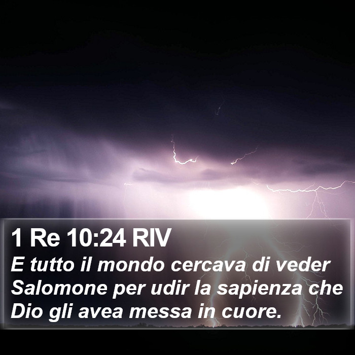1 Re 10:24 RIV Bible Study