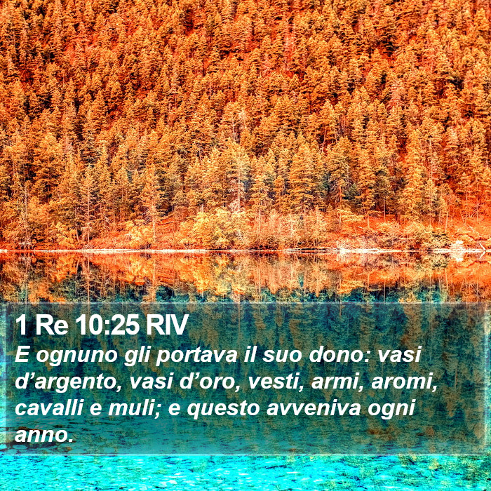 1 Re 10:25 RIV Bible Study