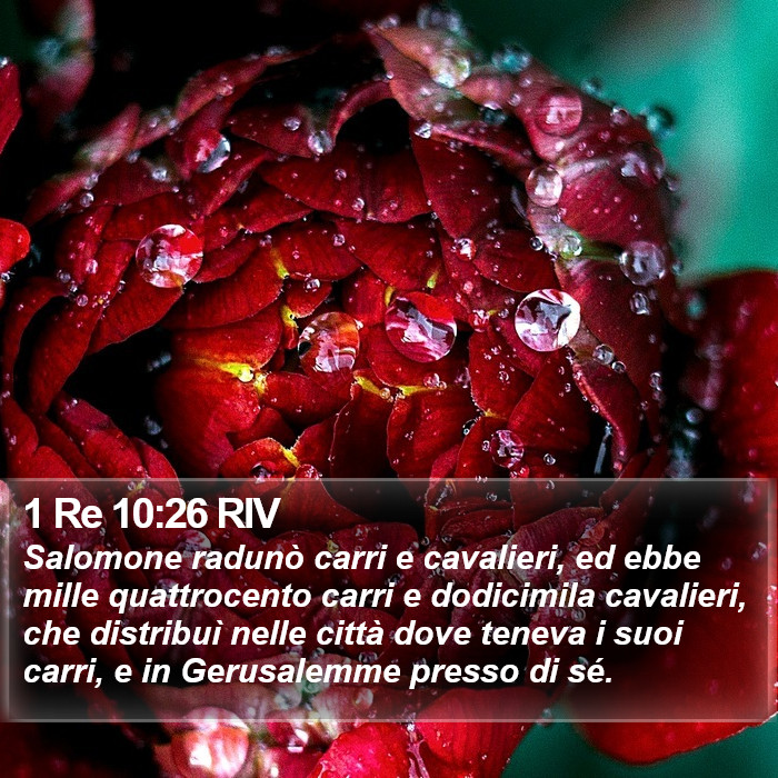 1 Re 10:26 RIV Bible Study