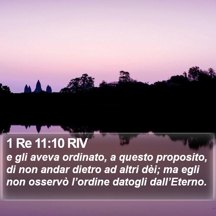 1 Re 11:10 RIV Bible Study