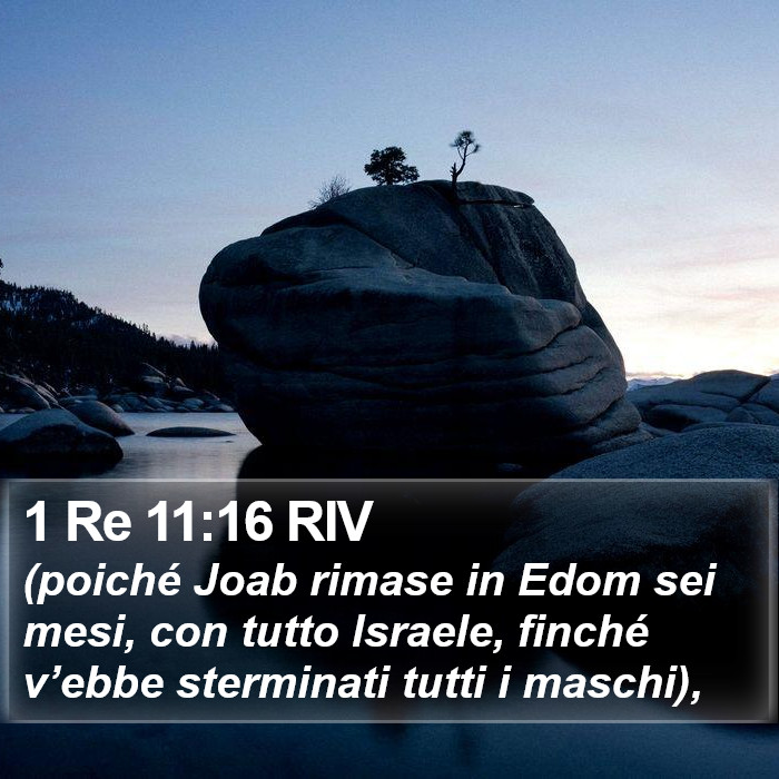 1 Re 11:16 RIV Bible Study