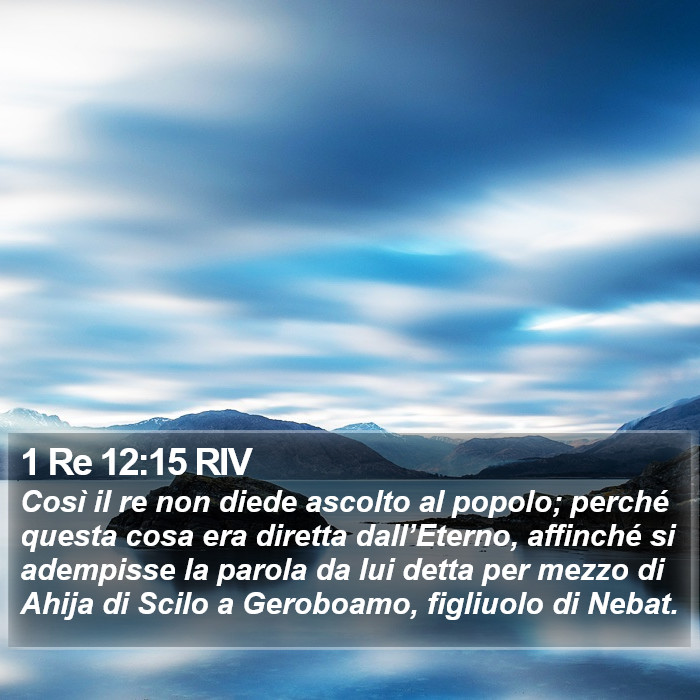 1 Re 12:15 RIV Bible Study