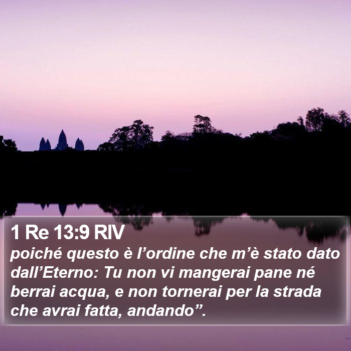 1 Re 13:9 RIV Bible Study