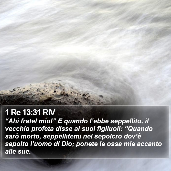 1 Re 13:31 RIV Bible Study