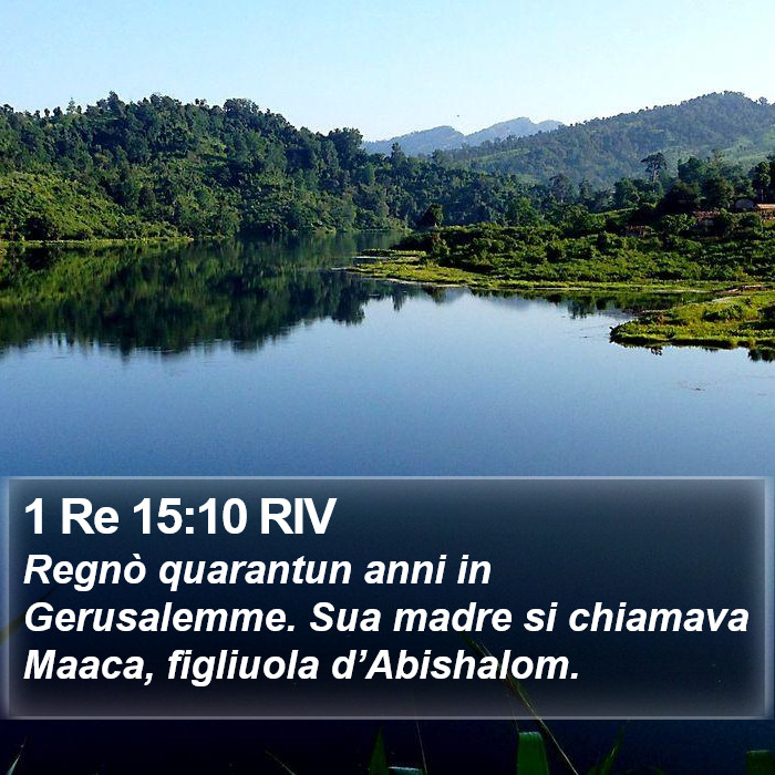 1 Re 15:10 RIV Bible Study