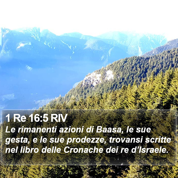 1 Re 16:5 RIV Bible Study