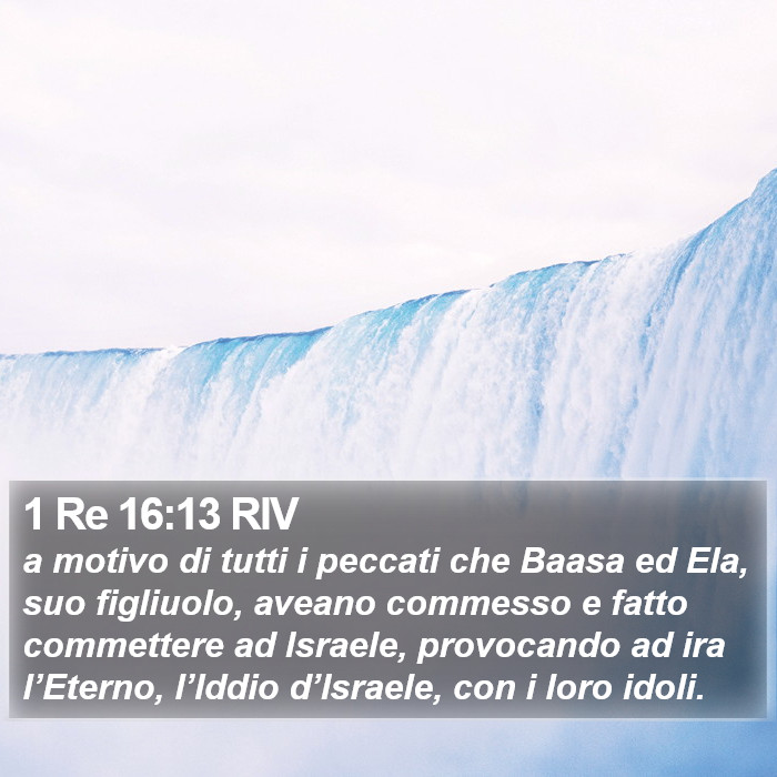 1 Re 16:13 RIV Bible Study