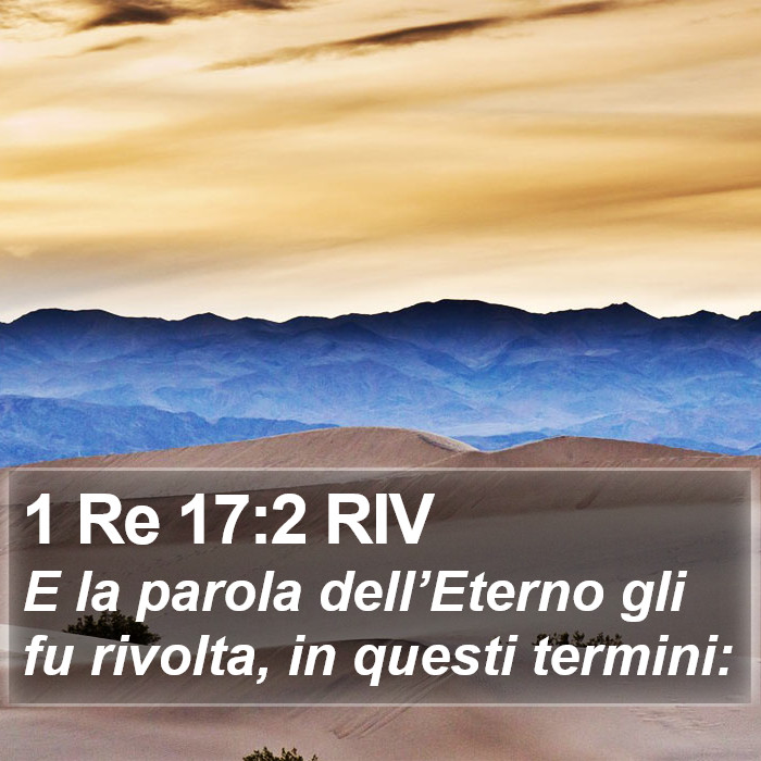 1 Re 17:2 RIV Bible Study