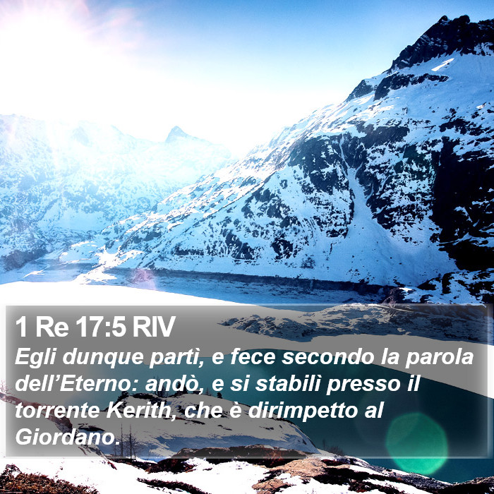 1 Re 17:5 RIV Bible Study