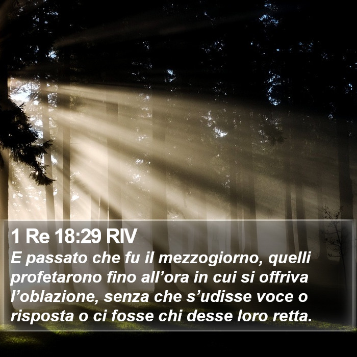 1 Re 18:29 RIV Bible Study
