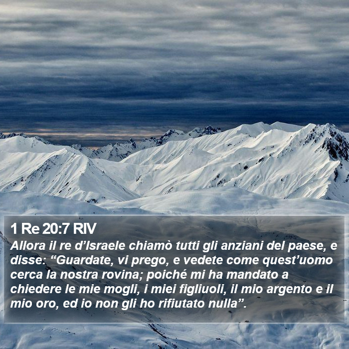 1 Re 20:7 RIV Bible Study