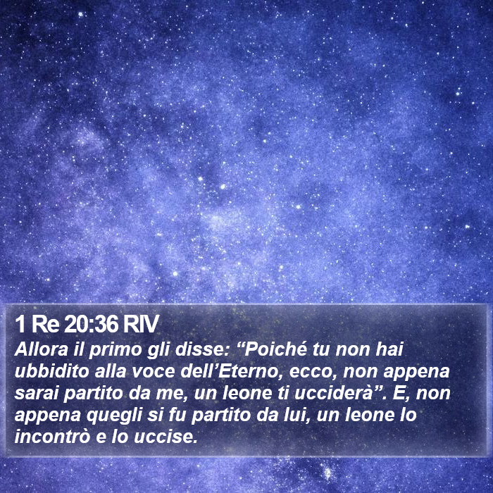 1 Re 20:36 RIV Bible Study