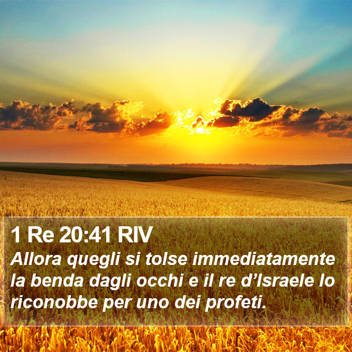 1 Re 20:41 RIV Bible Study