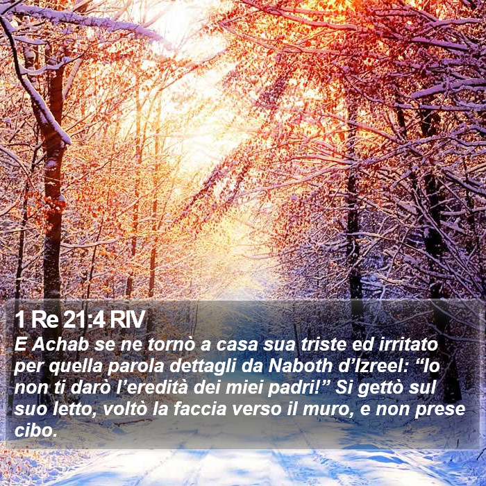 1 Re 21:4 RIV Bible Study