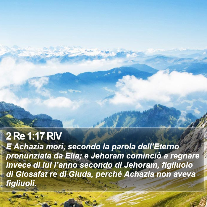 2 Re 1:17 RIV Bible Study