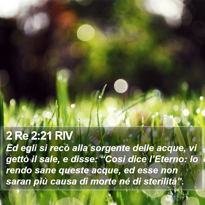 2 Re 2:21 RIV Bible Study