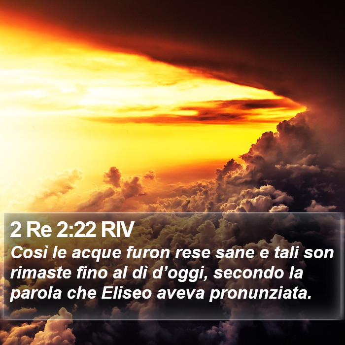 2 Re 2:22 RIV Bible Study