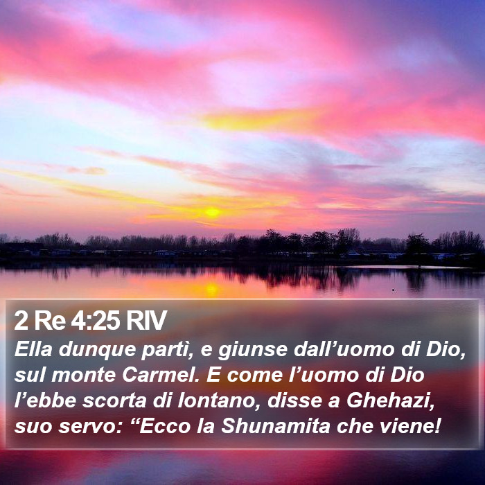 2 Re 4:25 RIV Bible Study