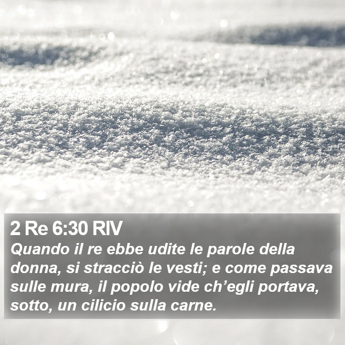 2 Re 6:30 RIV Bible Study