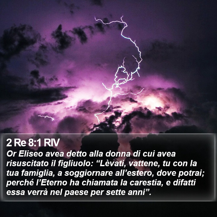 2 Re 8:1 RIV Bible Study