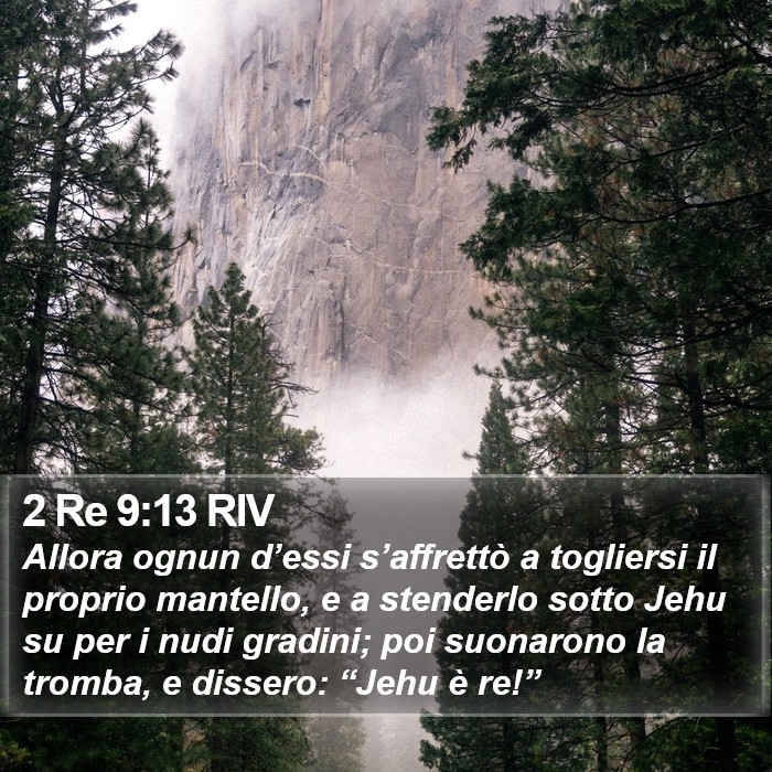 2 Re 9:13 RIV Bible Study