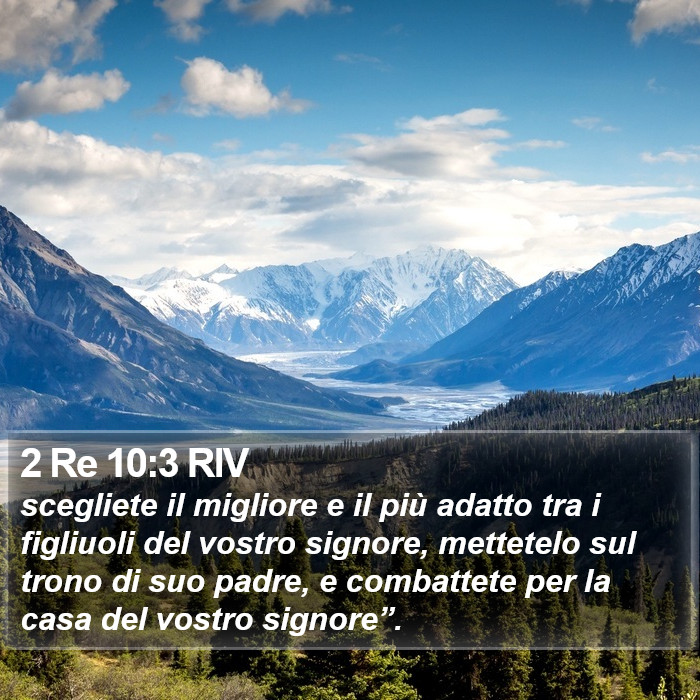 2 Re 10:3 RIV Bible Study
