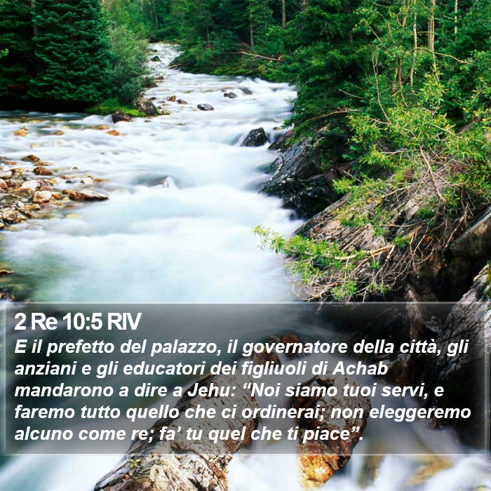 2 Re 10:5 RIV Bible Study
